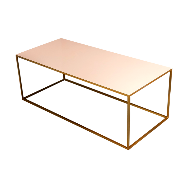 Native Lifestyle Gold Coffee Table Pale Pink - Coffee Tables