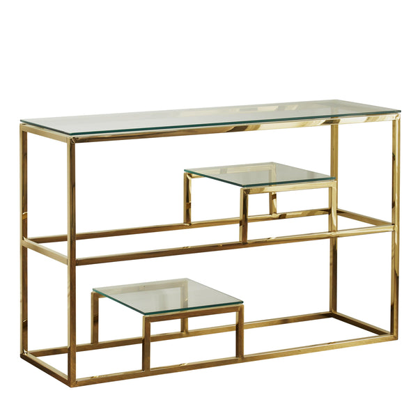 Native Lifestyle Gold Display Console Table - Console Tables