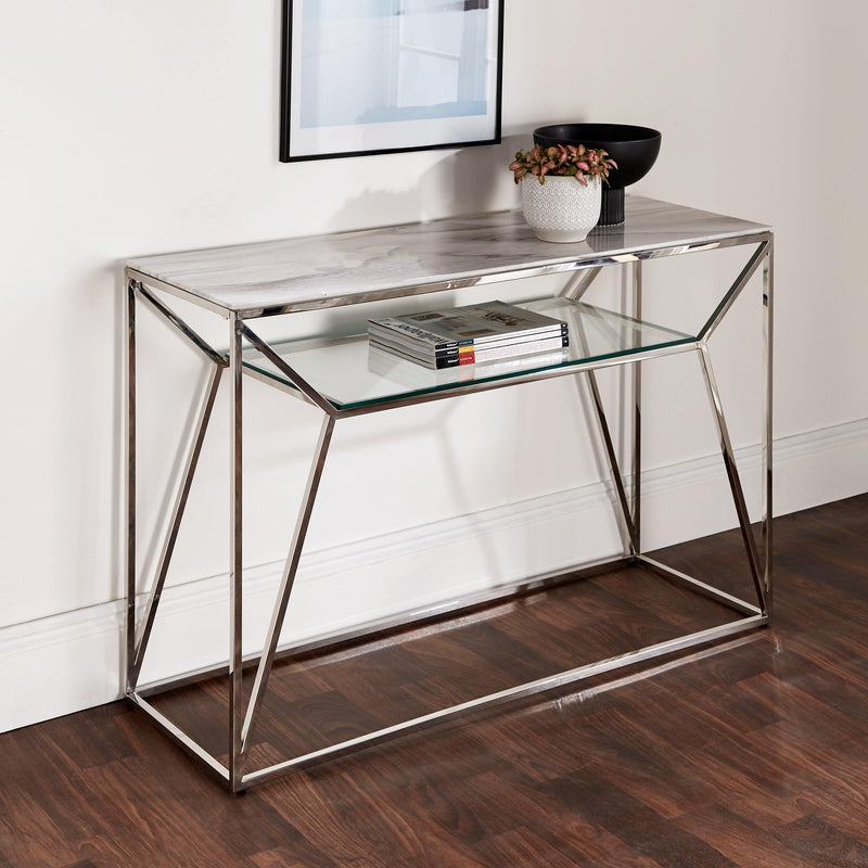 Native Lifestyle Marble Glass Console Table - Console Tables