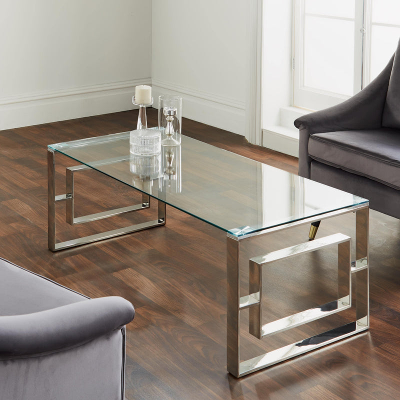 Native Lifestyle Milano Silver Plated Coffee Table - Coffee Tables