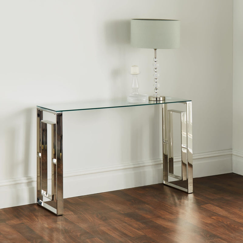 Native Lifestyle Milano Silver Plated Console Table - Console Tables