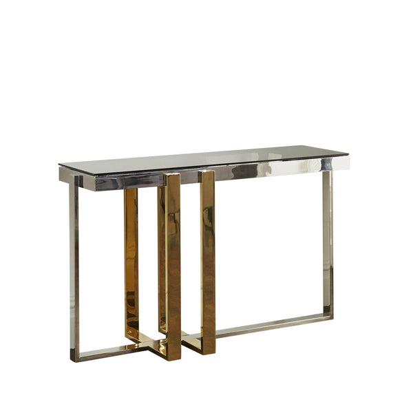 Native Lifestyle Nexus Gold and Silver Console Table - Console Tables
