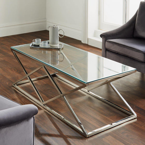 Native Lifestyle Pyramid Silver Coffee Table - Coffee Tables
