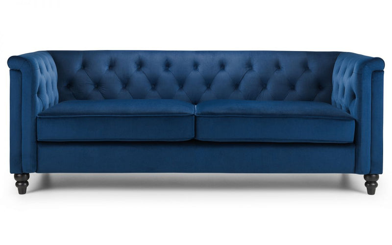 Blue Velvet 3 Seater Sofa