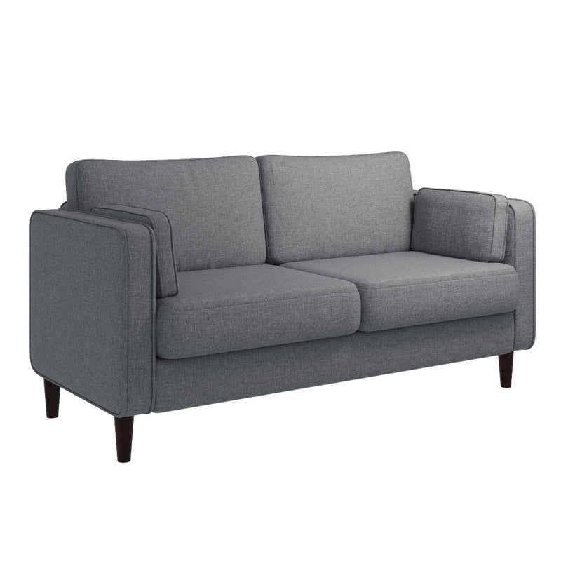 Dark Grey 2 Seater Cushion Back Sofa