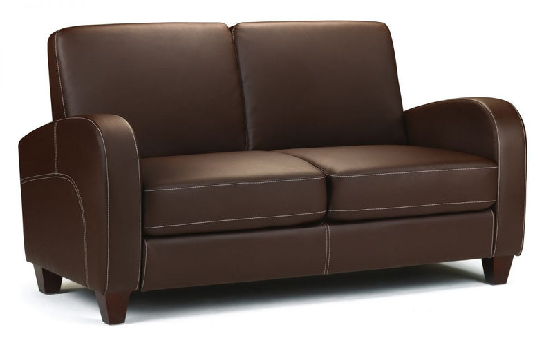 Vivo 2 Seater Sofa in Chestnut Faux Leather