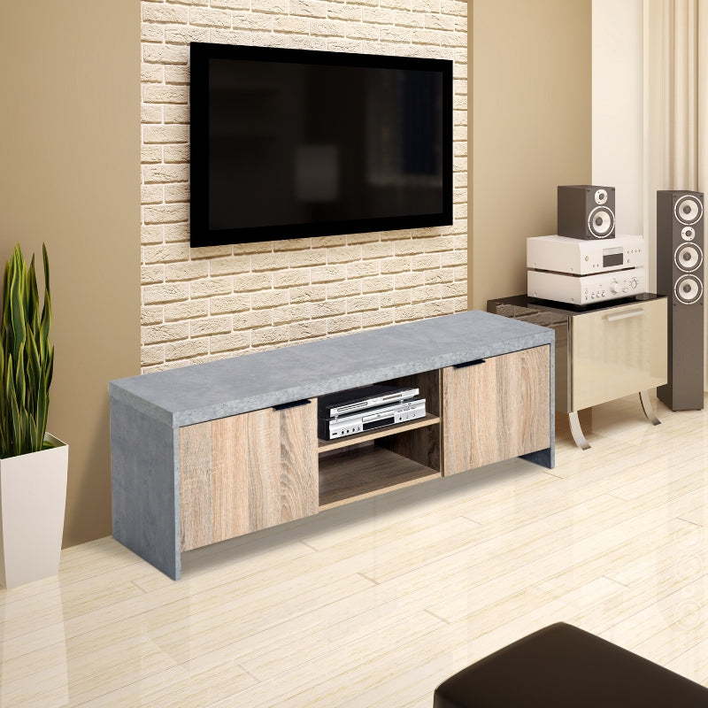 Marble-Effect TV Unit With Storage