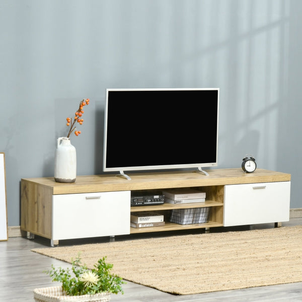 Modern Woodgrain Oak TV Unit
